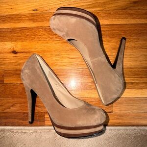 Beige High Heel Shoes